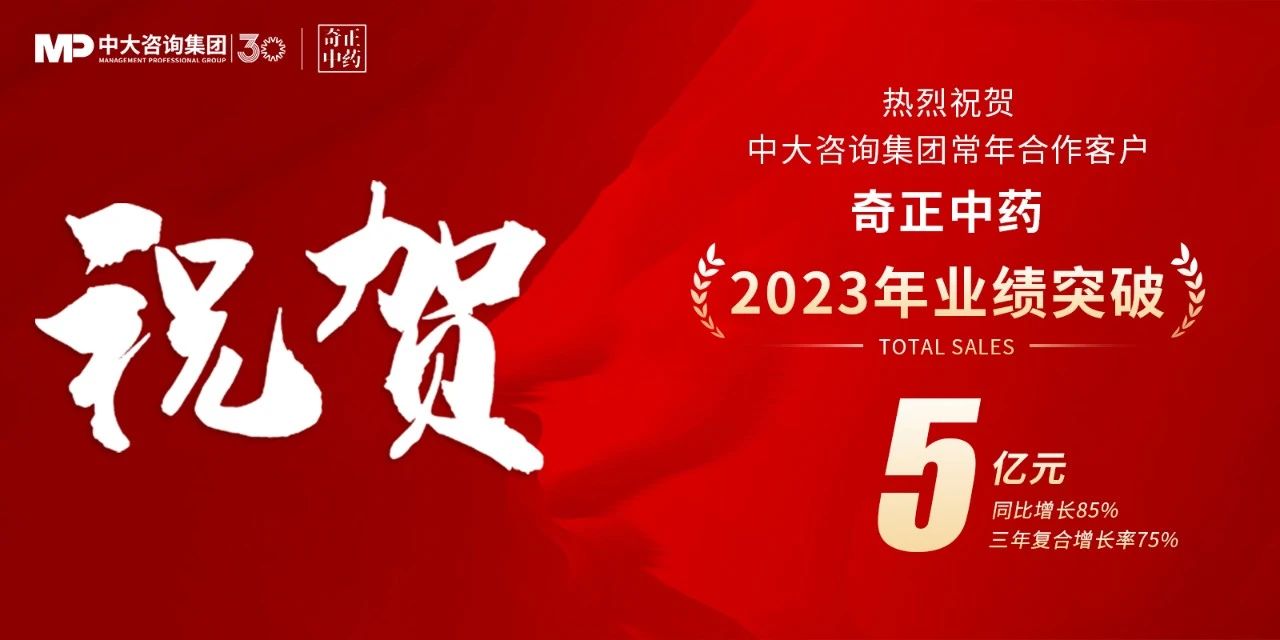 突破5億！祝賀中大咨詢合作客戶奇正中藥業(yè)績躍上新臺(tái)階